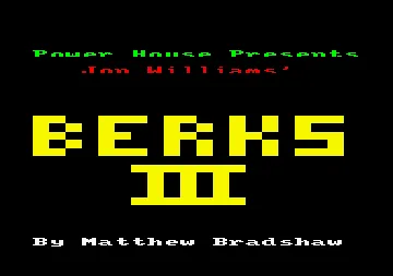 Berks III (UK) (1987) screen shot title